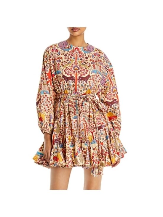 Rhode Dresses & Skirts - NEW Rhode Belted Waist Ella Printed Cotton Boho Mini Dress Red Size: Extra Small
